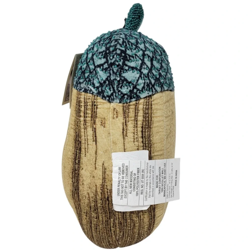 John Derian X Target 2024 Thanksgiving Fall Acorn‎ Pillow Beaded Embellished New